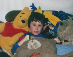 Dan with stuffed animals 3